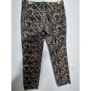 Banana Republic Women’s Size 6 Sloan Ditzy Flora Long Pants Flat Front Zip